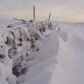 Snow drifts on Milldown