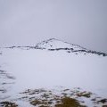 Looking uphill to Ben Tee