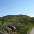 The summit of Mynydd y Garn from the stile near Waen-lydan