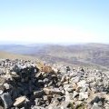 Stone shelter by the summit of Carn an Tuirc