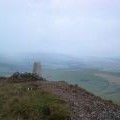 The Trig point and top ('summit'?) of Tap O' Noth (563m)