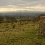 The Malvern Hills viewed from Whittington Tump