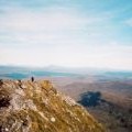 Cresting the summit of the northern top of An Sgurr