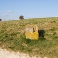 Stone waymark, crossroads above Jevington