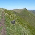 Part of the Berwyn ridge from the path above Craig y Llyn