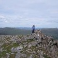 The summit cairn of A'Ghlas-Bheinn.