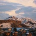 Arthur's Seat and the Crags from Edinburgh Castle