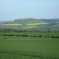 Traprain Law viewed from Barnes Castle in the Garleton Hillss