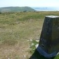 The trig point on Llanmadoc Hill, Gower