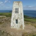 Triangulation pillar on the summit of the Great Orme, Llandudno