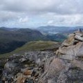 The middle cairn of Glaramara and the view north