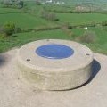 Metal Plaque and Stone on Glastonbury Tor