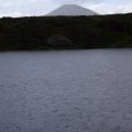 Rain shower topping up Binnean nan Gobhar's lochan