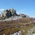 Walkers near Manstone Rock on the Stiperstones