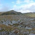 Summit plateau, and the cairn on Carn Ghluasaid