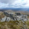 Stone shelter just off the summit plateau