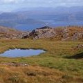 Tiny loch below the summit of Meall Loch Airigh Alasdair near Applecross