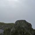 Part of Cnicht's summit in low cloud