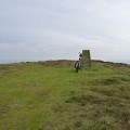 Trig point on Llanmadoc Hill