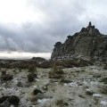 Manstone Rock on Stiperstones in winter