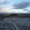 Path and gate near the summit of Dun Law