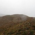 Heavy rain on Meall nam Maigheach