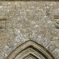 Carvings on the tower of St Michael's Chapel, Glastonbury Tor