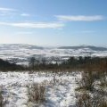 Looking south-west from summit of Alderton Hill