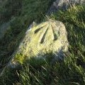 Marked stone on the summit of Cacra Hill