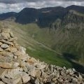 View to the south-east from the south cairn on Kirk Fell