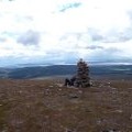 The summit cairn of Torr Leathann.