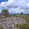 The twin cairns of Carn Gwilym