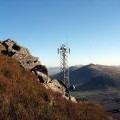 The Spectrasite-Transco mast from near the summit of Mynydd y Gwaith