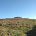 The final climb to the summit of Mynydd Carnguwch