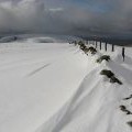 Wintry conditions on Firthhope Rig