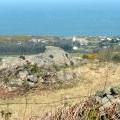 Rock outcrop on the north-western slope of Mynydd Eilian