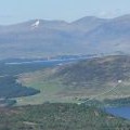 View from Meall nan Sac of Loch Ericht above Rannoch power station