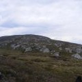 Leac nan Cisteachan Cairn from Bealach