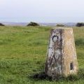 Trig Point on Bourne Hill overlooking Eastbourne, East Sussex