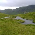 Small lochan close to the summit of Stob nan Coinnich Bhacain