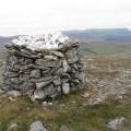 The summit cairn of Meall Coire nan Laogh